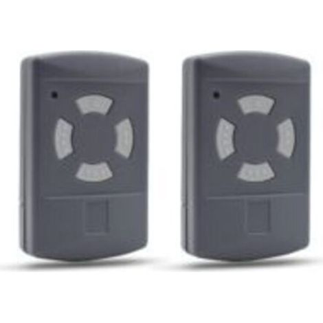 Telecomando compatibile per porte da garage HORMANN 40.685MHz HSE2 HSM4 HSM2 HSE4 HS2 HS4 con pulsante grigio (confezione da 2) - Crezuo
