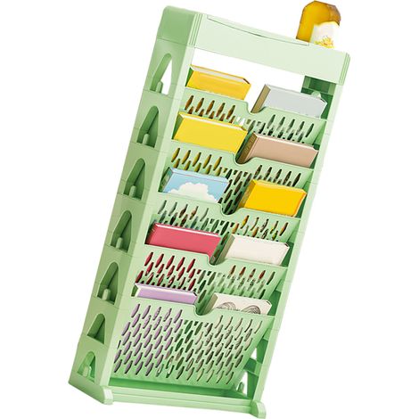 Étagère à livres de rangement, petite bibliothèque, grande capacité, accès facile pour salon et chambre, une rangée, 5 niveaux, verte