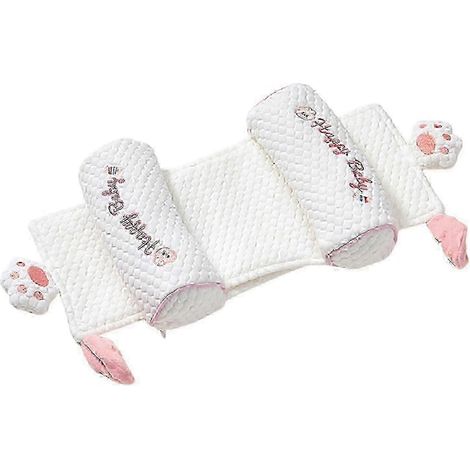 Oreiller bébé ajustable et doux (Honey Bunny) pour nouveau-nés et nourrissons - Aide à prévenir et à corriger le syndrome de la tête plate, favorise un sommeil confortable en chambre d'enfant (1/5)