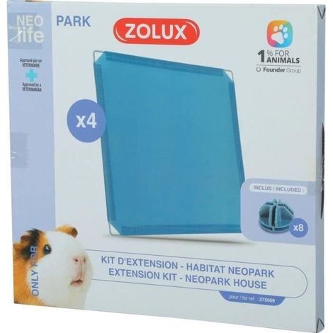 Ausrüstungsset für modulares Gehege - ZOLUX - Neo Park - Meerschweinchen - 4 Vollpaneele