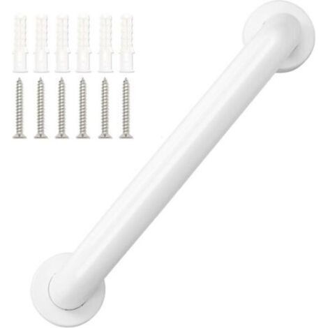 Duschgriff aus weißem Stahl, 30 cm, Haltegriff für ältere Menschen