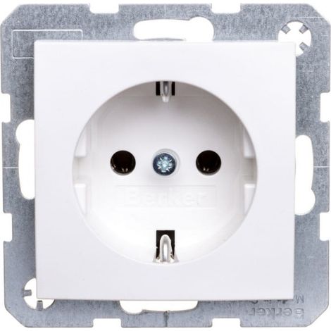 Presa singola B.Square/S.1/B.3/B.7 con/senza spina Schuko, bianca 47431909