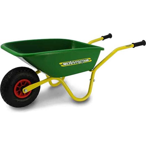 Berg Dempy Wheelbarrow, Green/Yellow