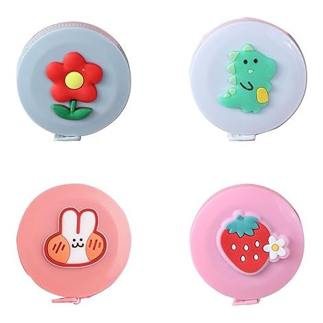 Quatre rouleaux de ruban à mesurer rétractable double face de 1,5 mètre, adaptés à la perte de poids, la couture, la confection sur mesure, etc. (1/5)