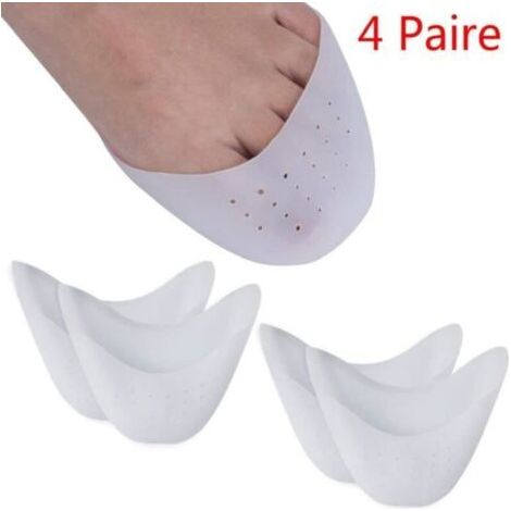 Protege Orteil, Footful Capuchons D\'orteils Protecteurs En Gel De Silicone Professionnels, Coussins De L\'avant-Pied blanc