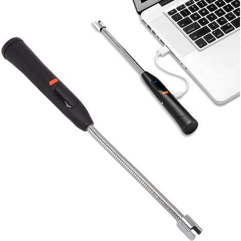 Lumière LED noire, allumeur à arc flexible à 360 degrés, allumeur à impulsion tactile, éteignoir à bougie intégré. (1/5)