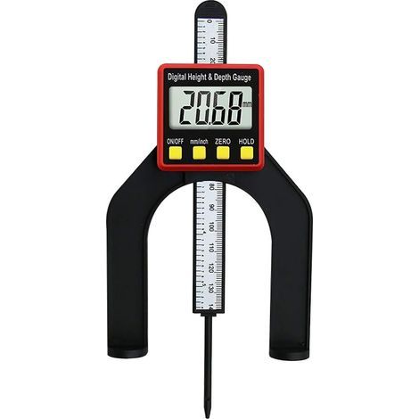 Aougo – Jauge de profondeur numérique 2 en 1 – Mesure de hauteur 80 mm – Angle 360 ° – Grand écran LCD pour lecture précise (1/4)