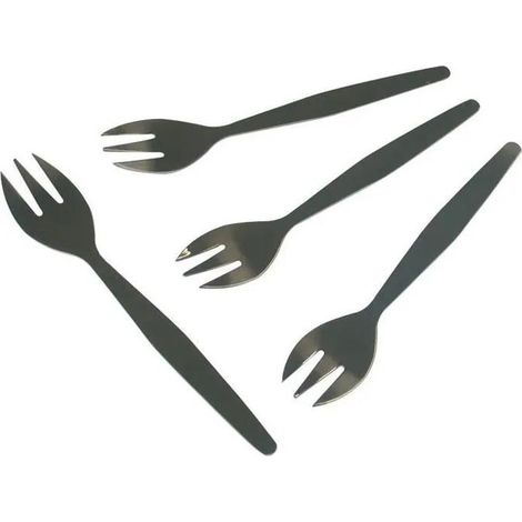 Metaltex Set de 4 Tenedores de Acero Inoxidable para Ostras 12 cm Elegantes