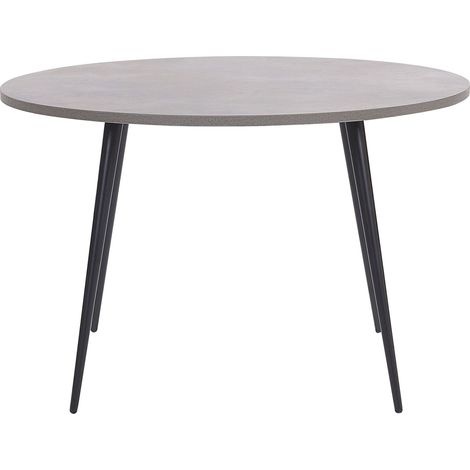 Dining Table ODEON Grey Concrete Effect 120 cm 120 cm