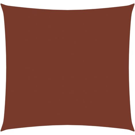 Vela de sombra/sombrilla cuadrada de 6 x 6 m de tela oxford color terracota 020009534 (1/5)