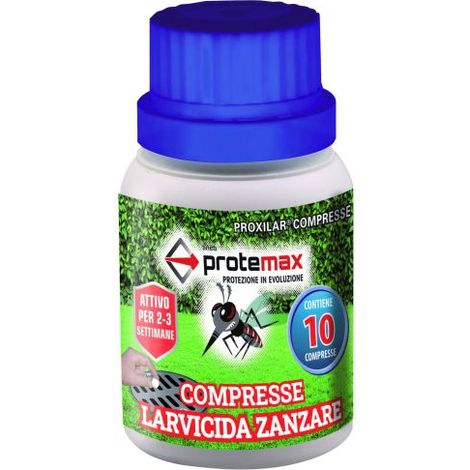 INSETTICIDA COMPRESSE LARVE E ZANZARE barattolo 10 compresse 16 PZ