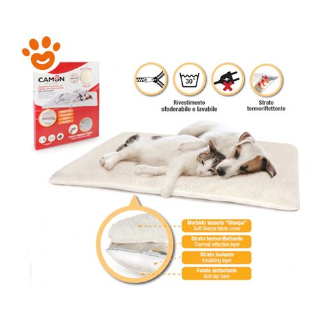 Camon Dog & Cat Tappetino Medio "Premium" Auto-Riscaldante - Confezione 1 Pezzo - Accessori
