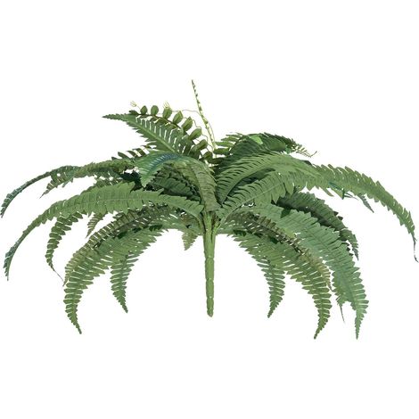 Fougère Artificielle 2 Pièces, Étalement Naturel 35-39 cm, Grande Fougère de Boston Suspendue, Plante Fausse pour Décoration Murale, 35 Branches, Maison et Bureau (Pot Non Inclus) (1/5)