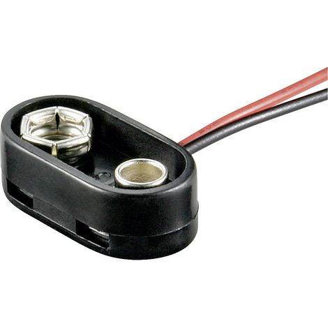 Goobay 10882 Batterieclip 1x 9 V Block Druckknopfanschluss (L x B x H) 26 x 13 x 8 mm