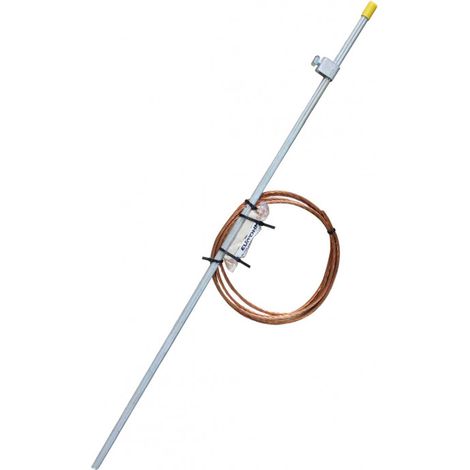 Eur Ohm – Piquet de terre galvanisé 1m – Barre de terre incluse – Câblette 3m 25² – Pour installations électriques sécurisées