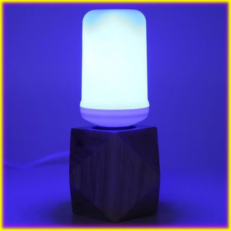 keenso Lumière de flamme de simulation LED Simulation Flame Lamp Blue Fire Light Bulb luminaire ampoule Sans capteur de gravité (1/5)