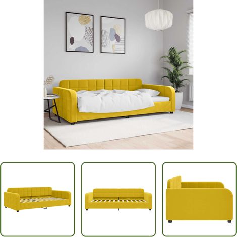Sofa - Tagesbett Gelb 100x200 cm Samt (1/5)