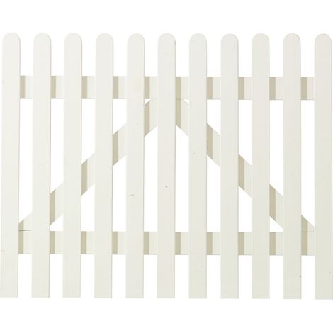 Plus Vorgartentor Retro 100 x 80 cm weiß Holzzäune