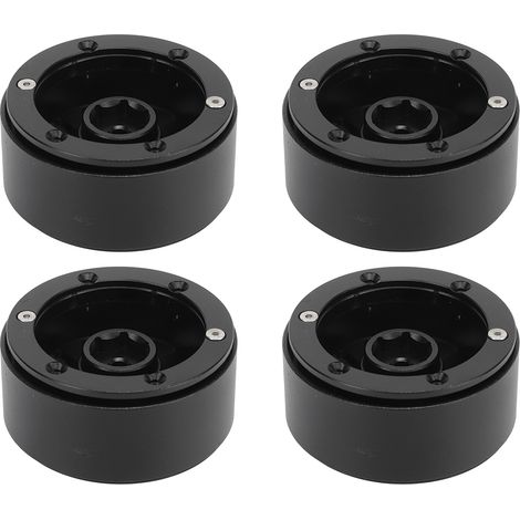 Moyeu de roue RC 1,9 pouce en alliage d'aluminium CNC à gravité réduite pour Axial SCX10 Argent (1/5)