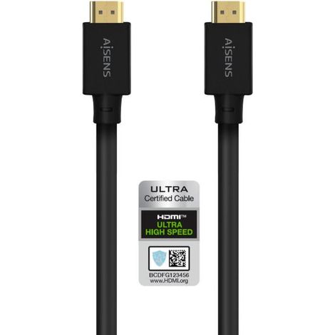 AISENS AISENS HDMI V2.1 UltraHigh Speed / Hec 8K@60Hz 48Gbps, A/M-A/M, Nero, 5.0M (1/3)