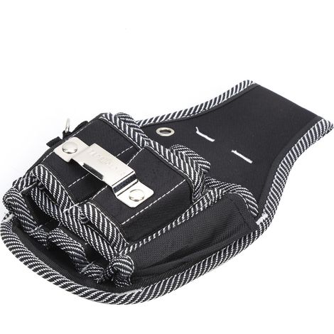 Sac ceinture outil électricien, poche multifonction polyester pour rangement équipement réparation.