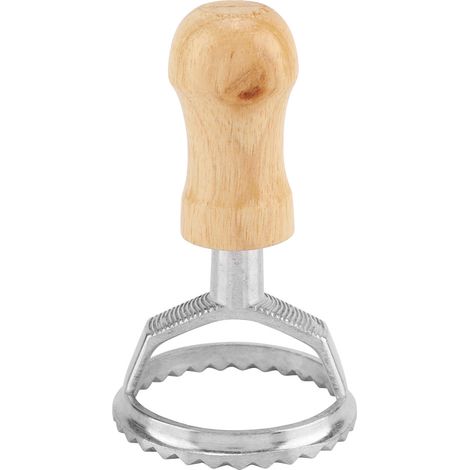Emporte-Pièce Pâtes Rond Aluminium Et Bois Pour Raviolis Dumplings Cuisine Maison Lot De 1 (1/5)