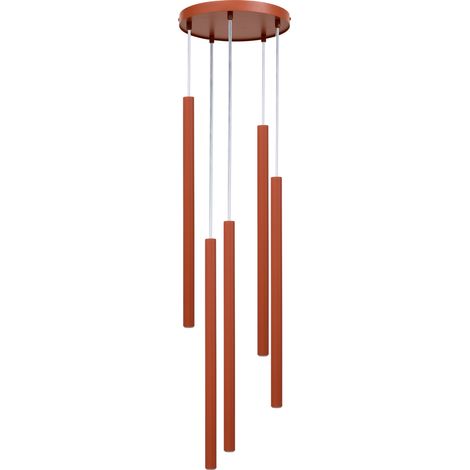 Lampada a sospensione tonda 5 luci mattone G9 Sigma (1/2)