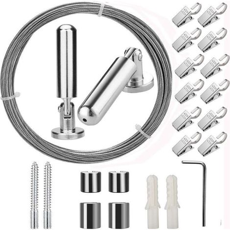 Curtain rod accessories - stainless steel, metal curtain cable, multifunctional (5 meters) (1/5)
