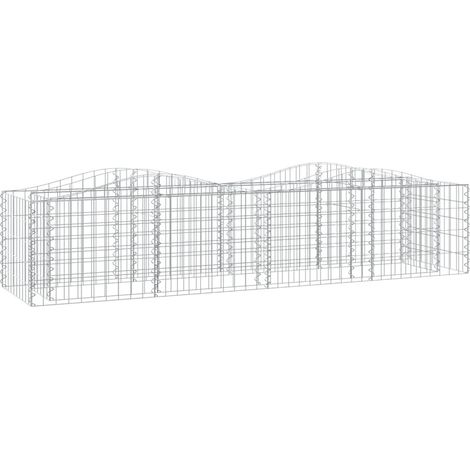 Arriate de gaviones forma arco hierro galvanizado 200x50x50 cm vidaXL