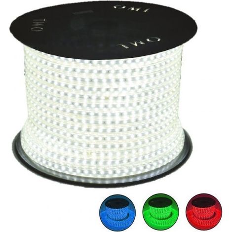 Bobine LED 5050 RGB 1 mètre 8w/m 230V ip65 alimentation Miidex Lighting® (1/4)