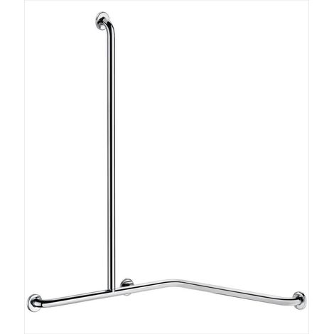 Poignée de douche et barre verticale gauche D32 inox poli brillant Réf 5481GP2 (1/2)