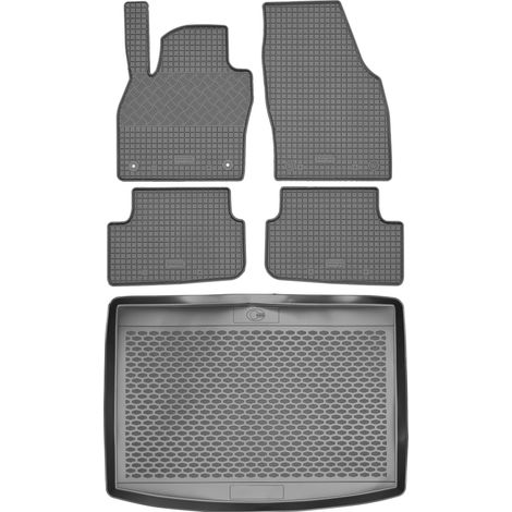 Ensemble de tapis de sol en caoutchouc pour Seat Arona Crossover (à partir de 2017) + tapis de coffre (1/5)