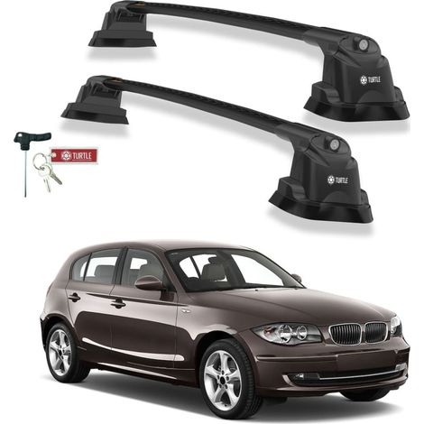 TURTLE kompatibel mit Bmw 1-Series (E81) 2007-2011 Dachträger Air3 Schwarz (1/5)