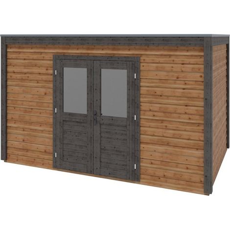 Casetta da giardino in legno Nova 4.09x2.59 m - 10.59 m2 - 28 mm - impregnata - 000172 (1/3)