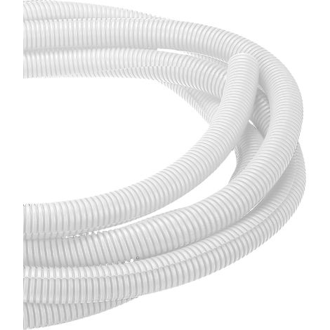 Gaine Fendue Tubulaire 1 Pouce pour Bureau Maison Blanc (1/5)