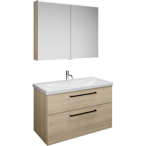burgbad Eqio Set, bestehend aus Spiegelschrank,
