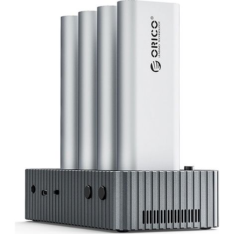 Docking station Orico IT48N-C a 4 dischi con funzione di clonazione M.2 NVMe - Grigio (1/5)