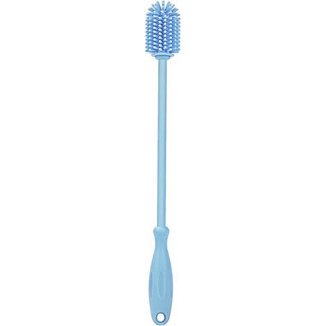 Spazzola multifunzionale in silicone per la pulizia, con manico lungo e setole morbide (ideale per biberon, vasi, bicchieri e bottiglie in acciaio inossidabile).