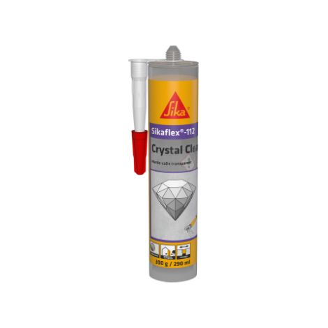 Sika – Colle mastic silicone transparente 290 ml – Pour béton, bois, métal – Résiste aux intempéries – 617930