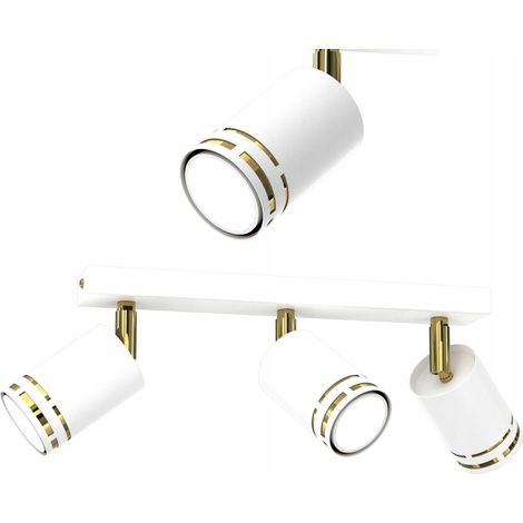 LAMPADA DA SOFFITTO FARETTO MOBILE BIANCO ORO LED GX53 FARETTO POLACCO (1/5)