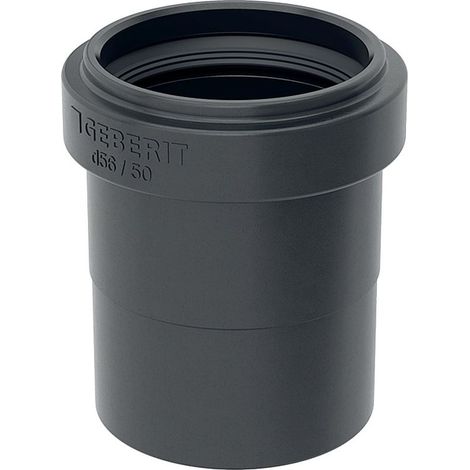 Geberit Silent-db20 Anschlusssteckmuffe reduziert, 56x50mm, PE-S2, Schwarz (1/5)