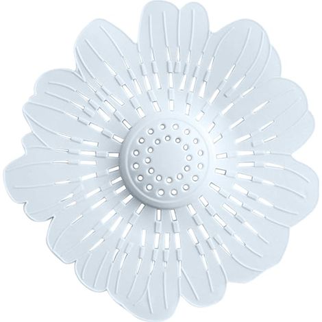 Filtre anti-obstruction indispensable pour siphon de sol, couvercle de siphon de lavabo, crépine de salle de bain, panier à fruits pour évier (bleu, taille unique) (1/4)