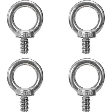 APEX Boulons à Oeil M10 Anneau de Levage Boulon à œil Anneaux Filetage Vis en Acier Inoxydable 304 pour Fixer des Suspendus Relier 4 Pièces (1/5)