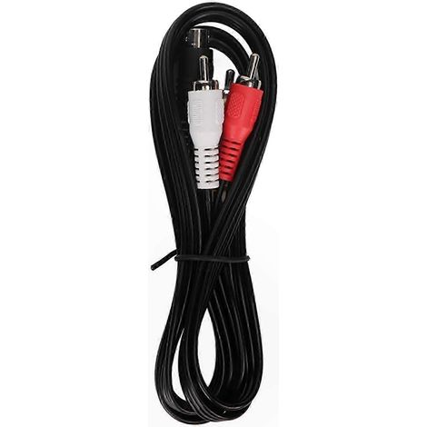 4-poliges S-Video Mini-DIN-auf-3-RCA-Kabel, 1,5 m, für DVD-Player, Fernseher, HDTV, Videorecorder, CD-Player – Composite-Video-Adapter (1/5)
