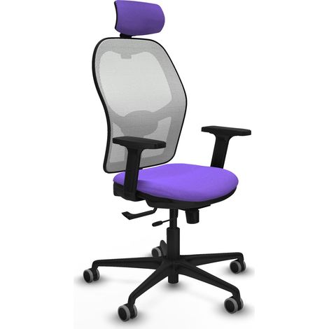 Chaise de bureau piqueras y crespo Jorquera noir mousse injectée (1/2)