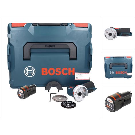 Bosch GWS 12V-76 Professional Akku Winkelschleifer 12 V 76 mm Brushless + 1x Akku 3,0 Ah + L-Boxx - ohne Ladegerät