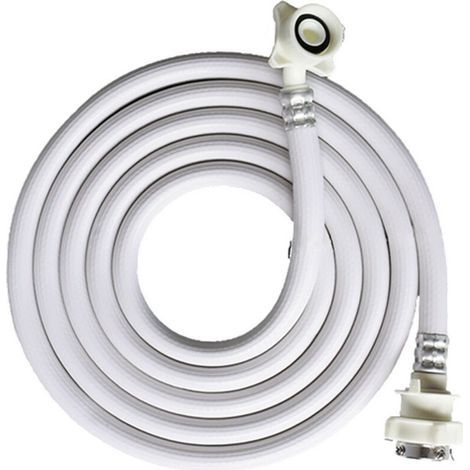 Tuyau d'arrivée d'eau pour machine à laver, rallonge universelle, tuyau d'injection d'eau, raccord de rallonge blanc -AquaForge (1/5)