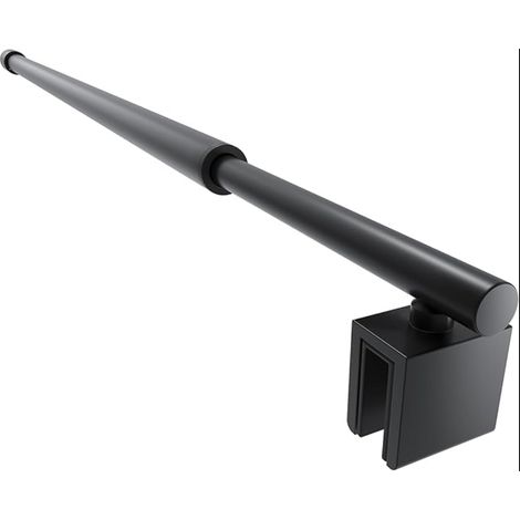 shower stabilisation bar for glass thickness of 6 to 10 mm, stainless steel grab bar, stabiliser for shower enclosures and walk-in showers, matt black (1/5)