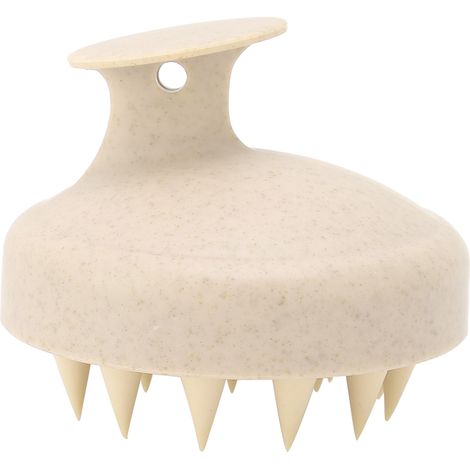Brosse de massage du cuir chevelu en silicone, grise, portable pour la maison, exfoliant capillaire pour lavage des cheveux (1/5)
