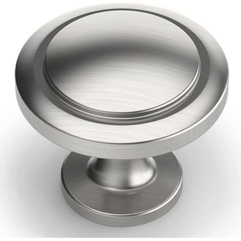 Lot de 20 boutons de meuble cuisine – Nickel brossé, alliage de zinc – Facile à installer – Tiroirs, placards (1/4)